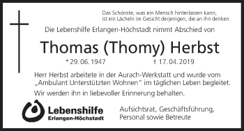 Anzeige von Thomas Herbst von MGO