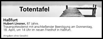 Anzeige von Totentafel vom 17.04.2019 von MGO