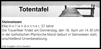 Anzeige von Totentafel vom 17.04.2019 von MGO