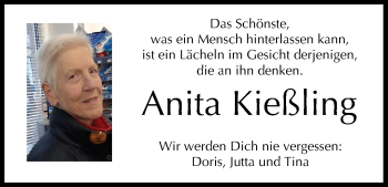 Anzeige von Anita Kießling von MGO