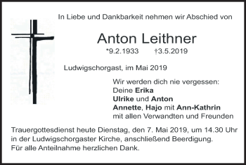 Anzeige von Anton Leithner von MGO