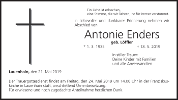 Anzeige von Antonie Enders von MGO