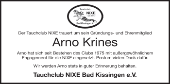Anzeige von Arno Krines von MGO
