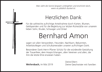 Anzeige von Bernhard Amon von MGO