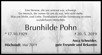 Anzeige von Brunhilde Pohn von MGO