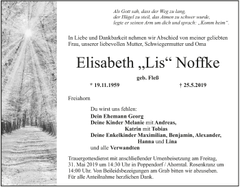 Anzeige von Elisabeth Noffke von MGO