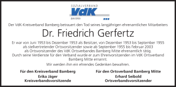Anzeige von Friedrich Gerfertz von MGO