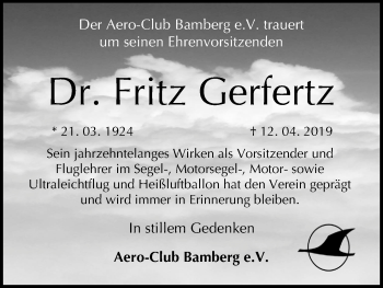 Anzeige von Fritz Gerfertz von MGO
