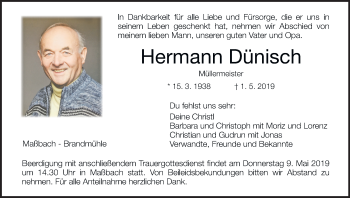 Anzeige von Hermann Dänisch von MGO