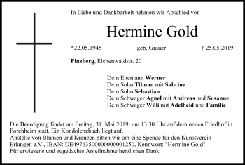 Anzeige von Hermine Gold von MGO