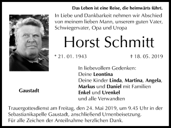 Anzeige von Horst Schmitt von MGO