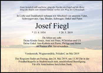Anzeige von Josef Fiegl von MGO