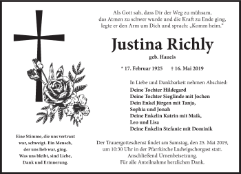 Anzeige von Justina Richly von MGO