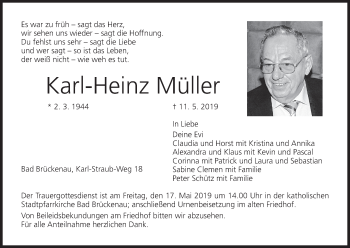 Anzeige von Karl-Heinz Müller von MGO