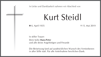 Anzeige von Kurt Steidl von MGO