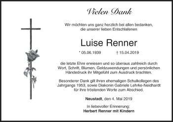 Anzeige von Luise Renner von MGO