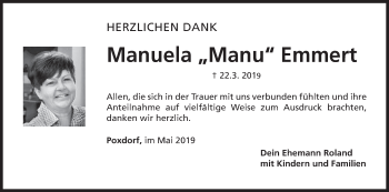 Anzeige von Manuela Emmert von MGO