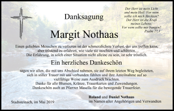 Anzeige von Margit Nothaas von MGO