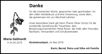 Anzeige von Maria Gebhardt von MGO