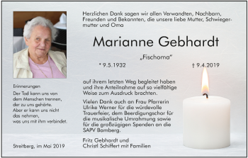 Anzeige von Marianne Gebhardt von MGO