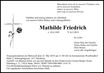 Anzeige von Mathilde Friedrich von MGO