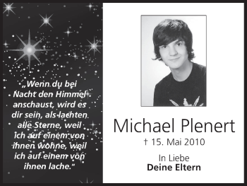 Anzeige von Michael Plenert von MGO