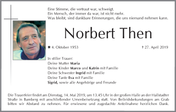 Anzeige von Norbert Then von MGO