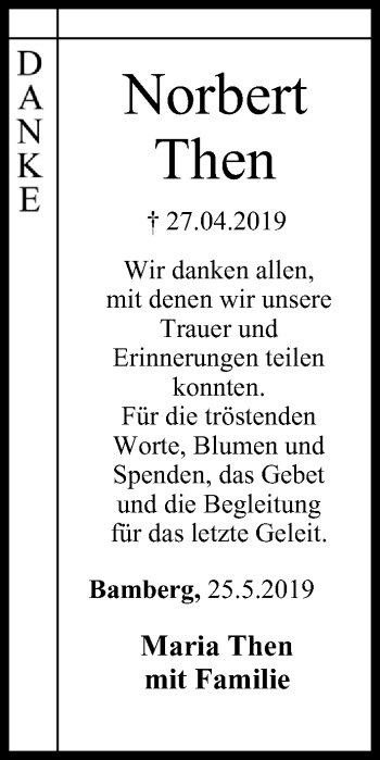 Anzeige von Norbert Then von MGO