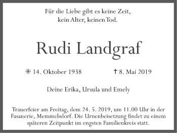 Anzeige von Rudi Landgraf von MGO