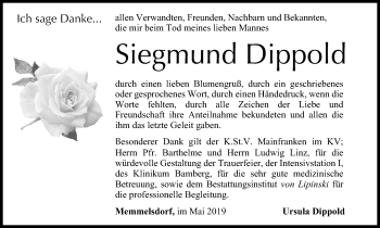 Anzeige von Siegmund Dippold von MGO