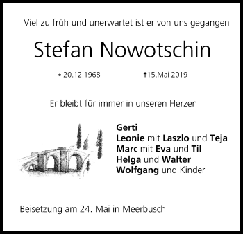 Anzeige von Stefan Nowotschin von MGO