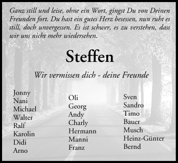 Anzeige von Steffen  von MGO