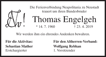 Anzeige von Thomas Engelgeh von MGO