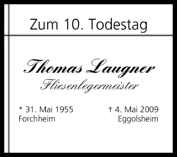 Anzeige von Thomas Laugner von MGO