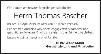 Anzeige von Thomas Rascher von MGO