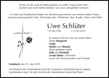 Anzeige von Uwe Schlüter von MGO