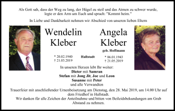 Anzeige von Wendelin Kleber von MGO