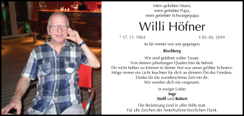 Anzeige von Willi Höfner von MGO