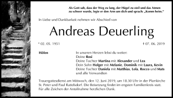 Anzeige von Andreas Deuerling von MGO