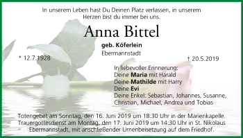 Anzeige von Anna Bittel von MGO