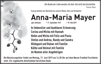Anzeige von Anna-Maria Mayer von MGO