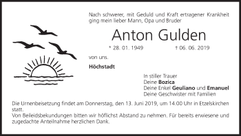 Anzeige von Anton Gulden von MGO