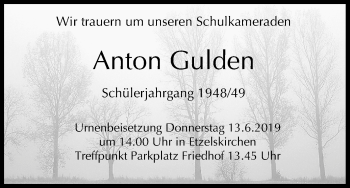 Anzeige von Anton Gulden von MGO