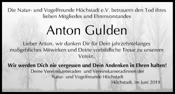 Anzeige von Anton Gulden von MGO