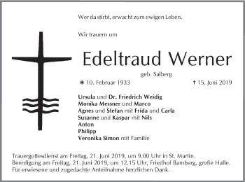 Anzeige von Edeltraud Werner von MGO