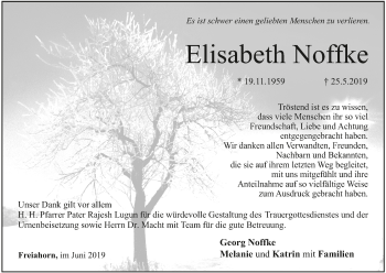 Anzeige von Elisabeth Noffke von MGO
