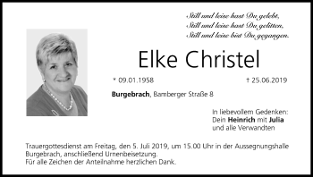 Anzeige von Elke Christel von MGO
