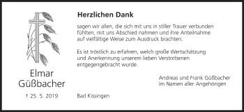 Anzeige von Elmar Güßbacher von MGO