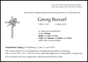 Anzeige von Georg Bunzel von MGO