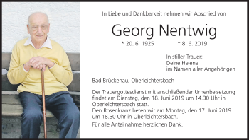 Anzeige von Georg Nentwig von MGO